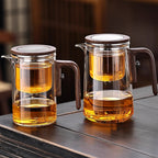Full glass tea water separation magnetic bubble teapot