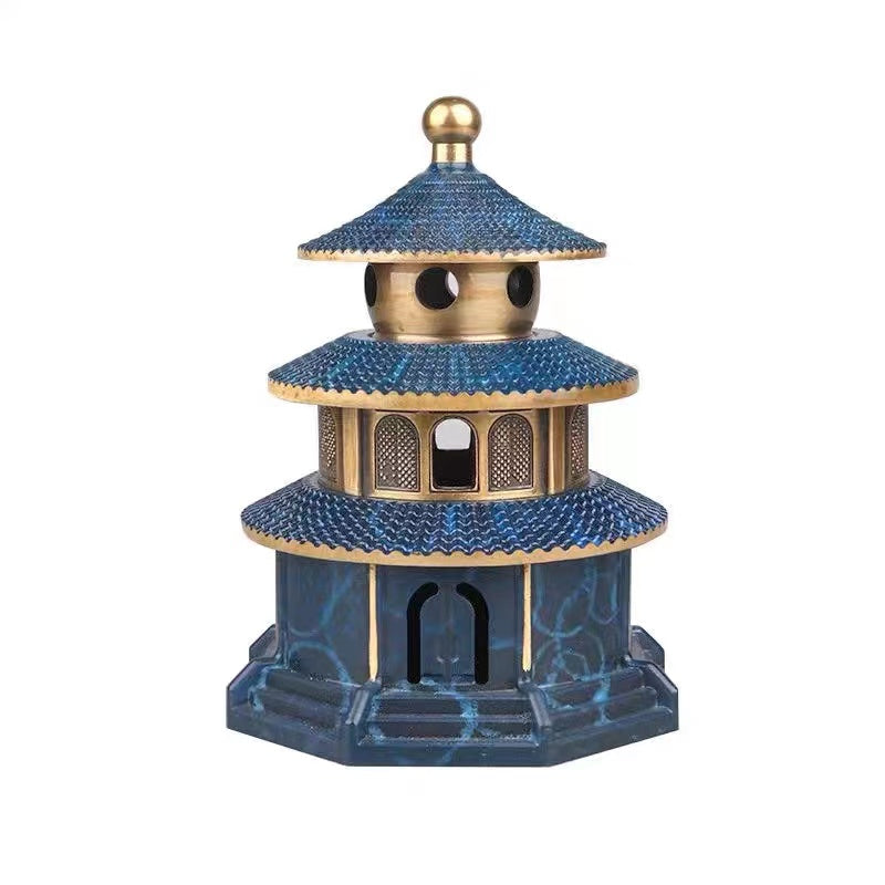 Pure copper tower incense burner
