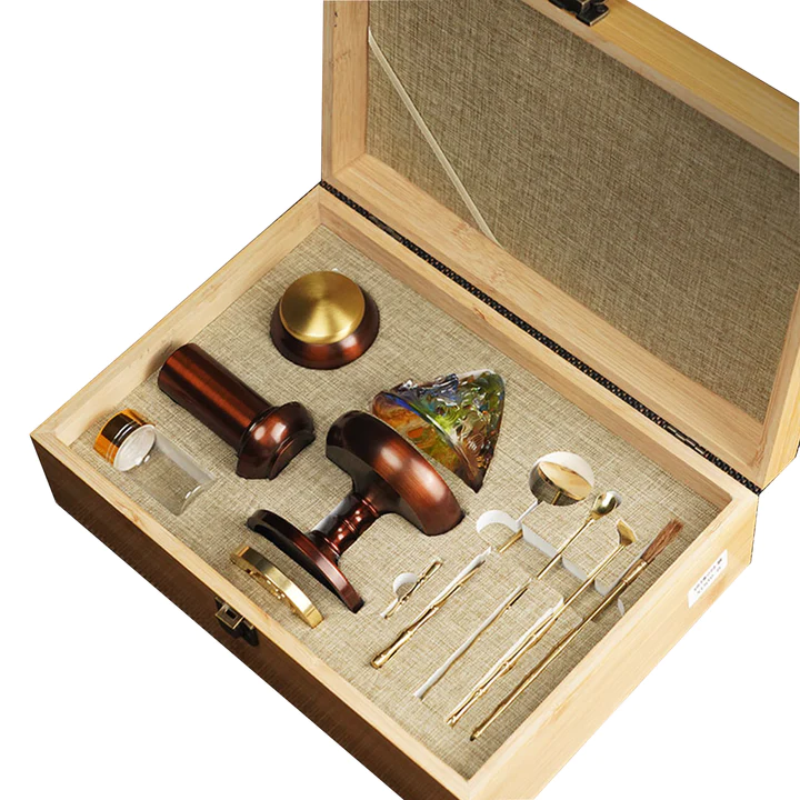 Pure copper square incense burner set