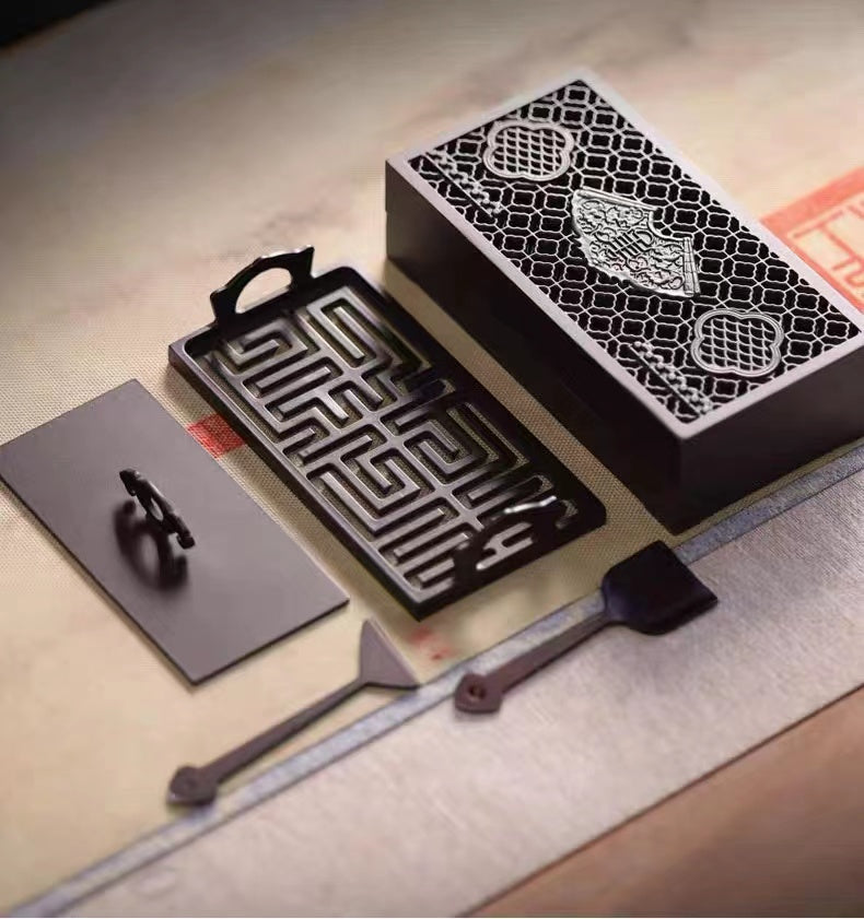 Pure copper incense burner set