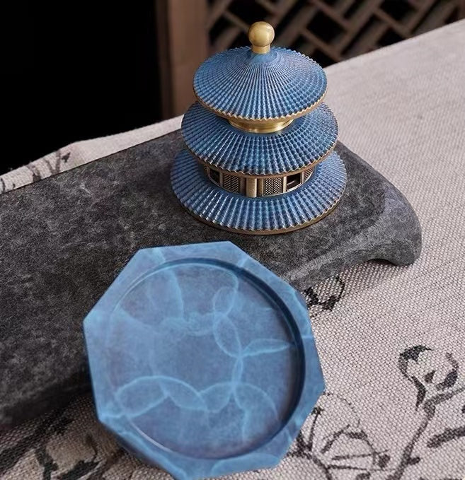 Pure copper tower incense burner