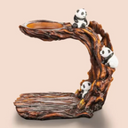 Semi-automatic glass magnetic water flow wooden heat-resistant drip teapot