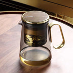 Elegant cup, all glass heat-resistant filter, magnetic suction cup