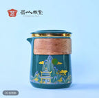 Chinese style ceramic tea set, car mounted