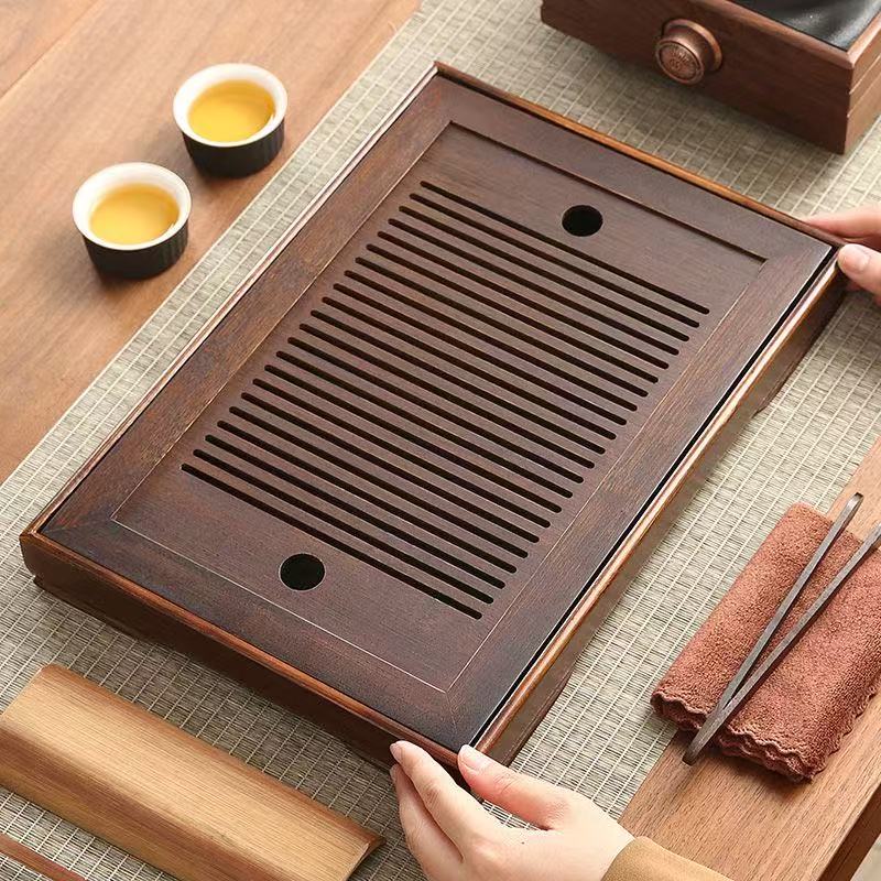 Simple bamboo tea tray and household storage box