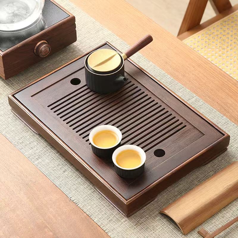 Simple bamboo tea tray and household storage box