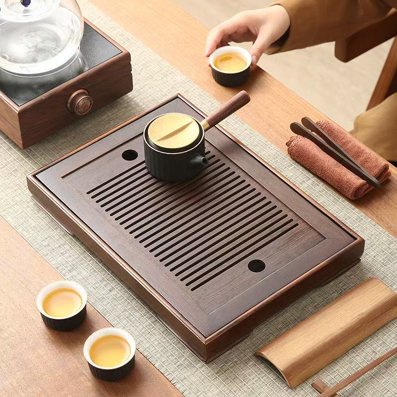 Simple bamboo tea tray and household storage box