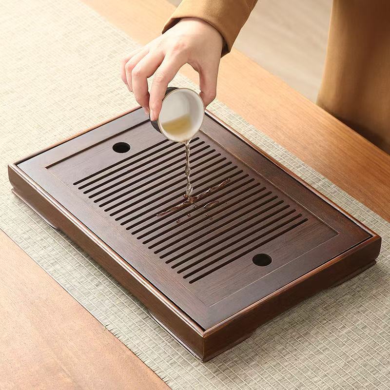 Simple bamboo tea tray and household storage box