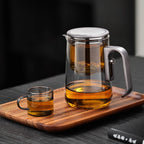 Glass magnetic absorption tea water separation tea cup