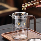 Full glass tea water separation magnetic bubble teapot