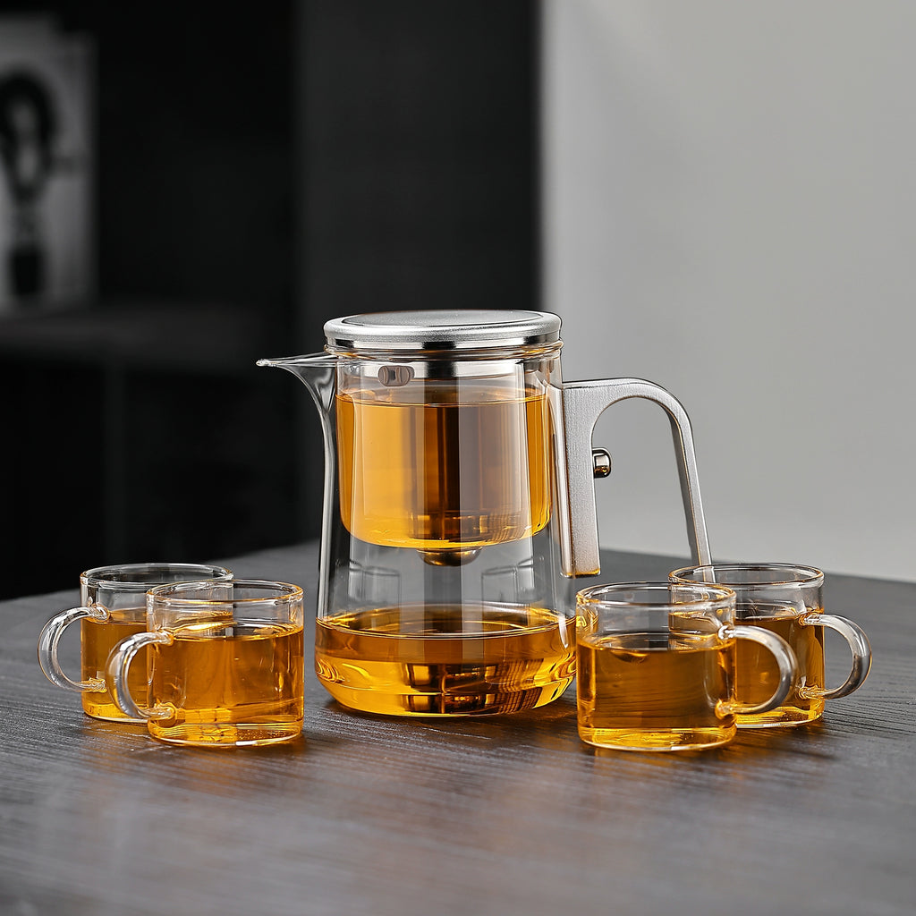 Glass magnetic absorption tea water separation tea cup