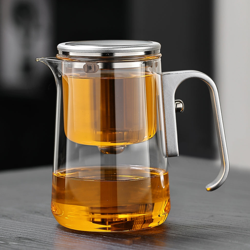 Glass magnetic absorption tea water separation tea cup