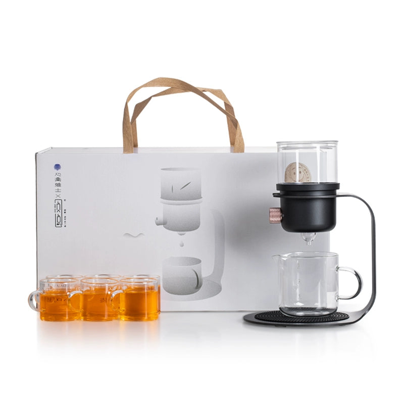 Glass mini freshly ground tea coffee filter pot