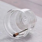 Tea water separation press type heat-resistant glass teapot