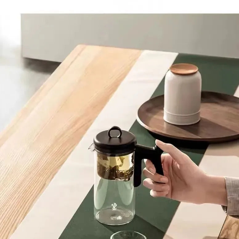 Heat resistant octagonal lifting beam teapot, large capacity teapot, dual-purpose teapot for steaming and boiling