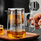 Glass magnetic absorption tea water separation tea cup