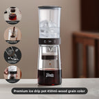Small drip filter ice brewing coffee pot appliance