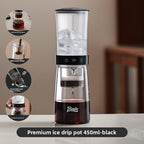 Small drip filter ice brewing coffee pot appliance