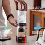 Small drip filter ice brewing coffee pot appliance