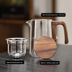 Magnetic absorption tea water separation teapot